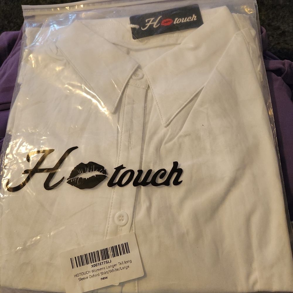 Oxford white long sleeve shirt large